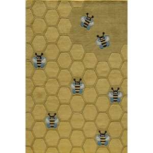  Lil Mo Whimsy 15 Bee Hand Tufted Modacrylic Kids Rug 5.00 