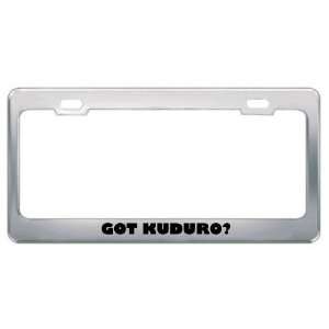 Got Kuduro? Music Musical Instrument Metal License Plate Frame Holder 