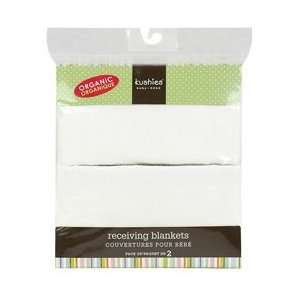  Kushies Organic Receiving Blankets   2 Pack Assorted Baby