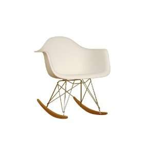  White Plastic Rocking Chair