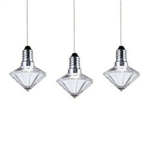  Kristal Diam 12/12 Three Light Pendant