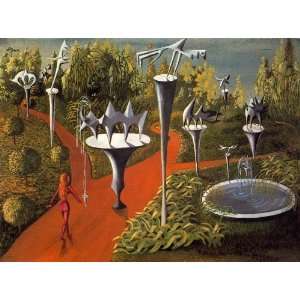 Hand Made Oil Reproduction   Remedios Varo   32 x 24 inches   Tiforal