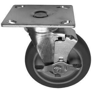 Black 5 Specialty Plate Caster with Brake   Load Capacity (26 2429 