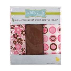  Babyville Boutique Packaged PUL Fabric, Mod Girl Flowers 