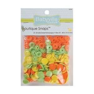  Dritz Babyville Boutique Snaps, Green/Yellow/Orange, 60 