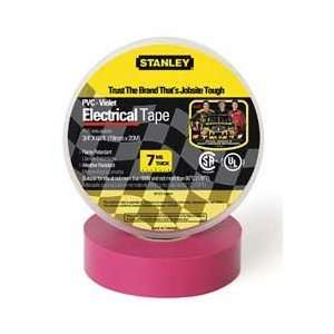 STANLEY 3ZGK8 Electric Tape, 3/4 In, 66 Ft, 7 Mil, Violet  