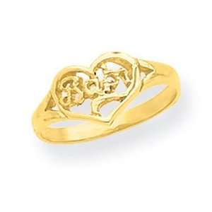  14K Baby Cut out Heart Ring Jewelry
