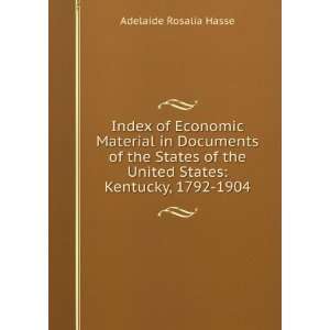  Index of Economic Material in Documents of the States of 