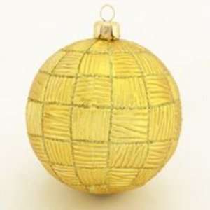   Gold Check Deco Ball Ornament Case Pack 64 