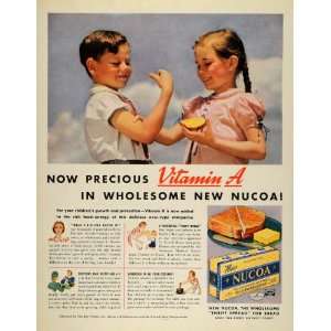   Ad Best Foods Nucoa Vegetable Margarine Kids Toast   Original Print Ad