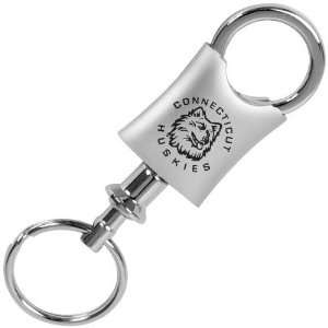   Huskies (UConn) Brushed Metal Valet Keychain