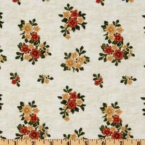 44 Wide Riley Blake Country Harvest Flowers Cream Fabric By The Yard 