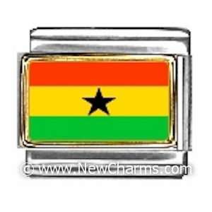    Ghana Photo Flag Italian Charm Bracelet Jewelry Link Jewelry