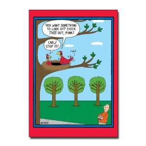  Birds Aim   Humorous Cartoons Happy Birthday Greeting Card 