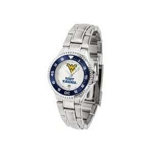  West Virginia Mountaineers Competitor Ladies Watch with Steel Band 