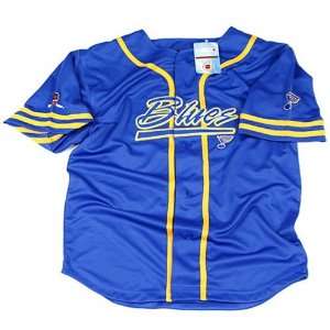  ST LOUIS BLUES Baseball Style Jersey Blue, Size Medium 