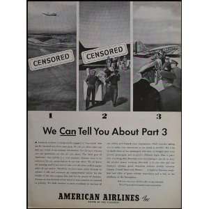    1940s American Airlines Inc. Vintage Magazine Ad 