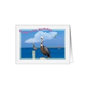  47th Birthday Card with Brown Pelican Card Toys & Games