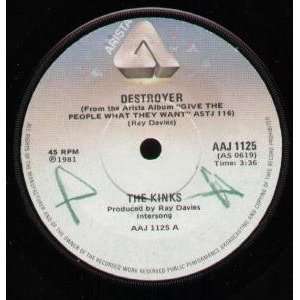   DESTROYER 7 INCH (7 VINYL 45) SOUTH AFRICAN ARISTA 1981 KINKS Music