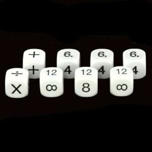  Tube of 8 Math Set (2) Dice Toys & Games