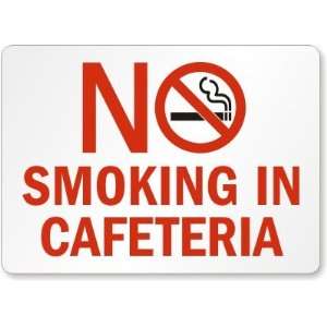  No Smoking In Cafeteria (with graphic) Laminated Vinyl 