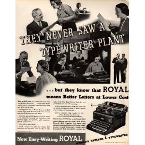 Royal Typewriter Vintage Ad from July 1936  Kitchen 