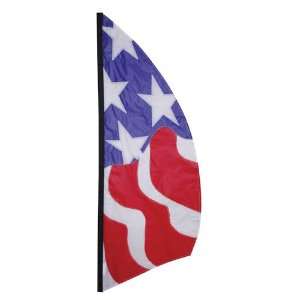   Stars Stripes Red White & Blue July 4th 8 1/2 Feet Feather Banner Flag