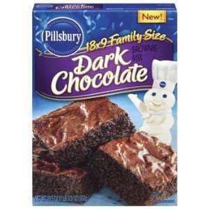 Pillsbury Family Size Dark Chocolate Brownie Mix 19.5 oz (Pack of 12 
