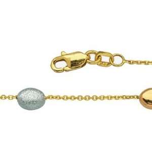  9 10 14k Tri Color Gold Ankle Bracelet Jewelry