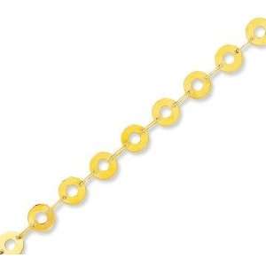    14k Yellow Gold Modern Style Ringlets Ankle Bracelet Jewelry