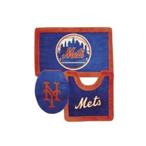 New York Mets 3 Piece Bathroom Rug Set