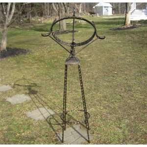  Armillary Sundial 58 HIGH W/wrought Iron Stand 25 