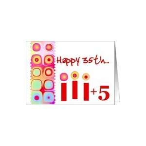  Thirty Five Years Old Birthday with Colorful Candles Card 