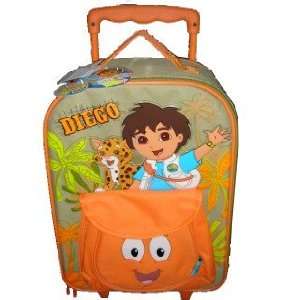 Explorers Go Diego Go 18 Rolling Luggage with Attached Animal Rescue 