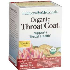 Traditional Medicinals Cold & Flu Tea Throat Coat 16 tea bags  