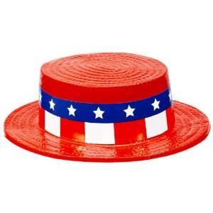  Lets Party By Amscan Red Patriotic Skimmer Hat / Red/White 