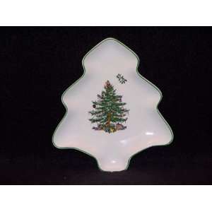 Spode Christmas Tree Tree Shape Canape Plate 7  Kitchen 