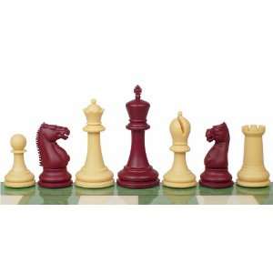   Plastic Chess Set in Burgundy & Camel   4.25 King Toys & Games