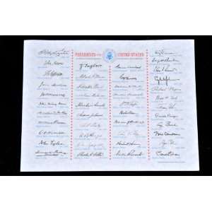  Parchment with All President Signatures and Names 