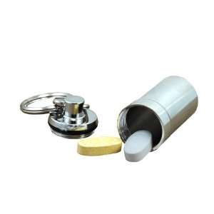 Waterproof Airtight Pill Fob Holder Med Rx Box Keychain  