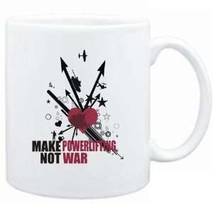  New  Make Powerlifting Not War  Mug Sports