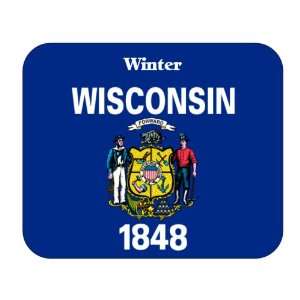  US State Flag   Winter, Wisconsin (WI) Mouse Pad 