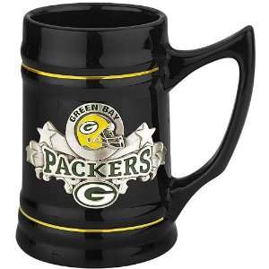  Black NFL Stein   Pewter Emblem Green Bay Packers Sports 