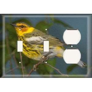   Switch/ One Duplex Receptacle Plate   Yellow Bird