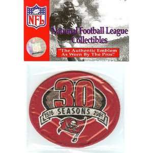 2005 Tampa Bay Buccaneers 30th Anniversary Red Patch   Official NFL 