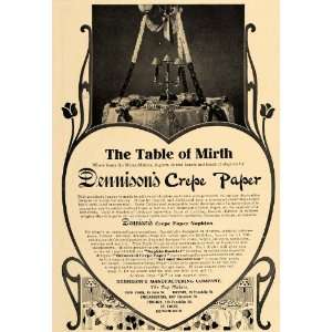   Crepe Paper Napkins Table Mirth   Original Print Ad