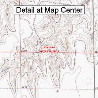 USGS Topographic Quadrangle Map   Alamota, Kansas (Folded/Waterproof)