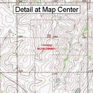 USGS Topographic Quadrangle Map   Corning, Kansas (Folded/Waterproof)