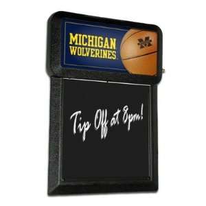  NCAA Michigan Wolverines Team Menu Board with Basketball 