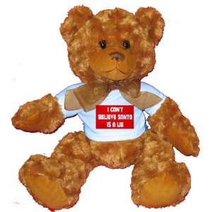   SANTA IS A LIE Plush Teddy Bear with BLUE T Shirt Toys & Games